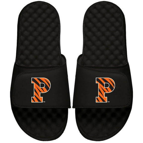 Youth ISlide Black Princeton Tigers Primary Logo Slide Sandals