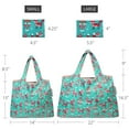 thumbnail image 2 of Wrapables Large & Small Foldable Tote Nylon Reusable Grocery Bags, Set of 2, Foxes, 2 of 5