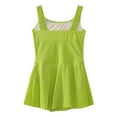 thumbnail image 7 of Doomiva Kids Girls Sleeveless Ballet Dance Dress Gymnastic Ballerina Outfits Lyrical Modern Dancewear A Green 11-12, 7 of 7