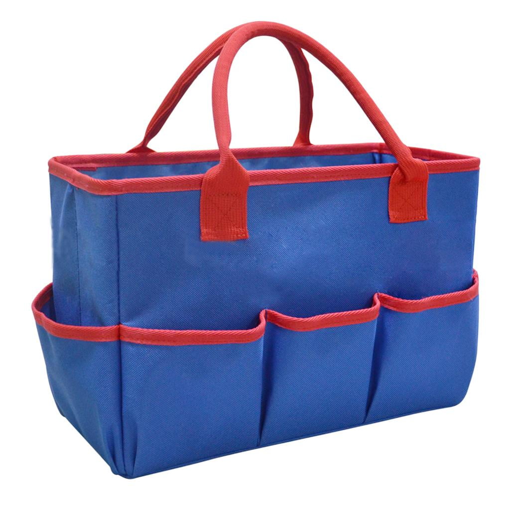 Large Foldable Collapsible Craft Storage Tote Bag With 5 Pockets Sewing