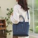 thumbnail image 4 of Bolso de hombro Lona Mujer Tote Casual Multibolsillos Casual para el trabajo Azul oscuro Azul, 4 of 9