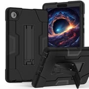 Dteck Case for Lenovo Tab One 8.7 inch/K9 TB305FU 2025, Heavy Duty Rugged Dropproof Protective Cover Stable Kickstand,Black