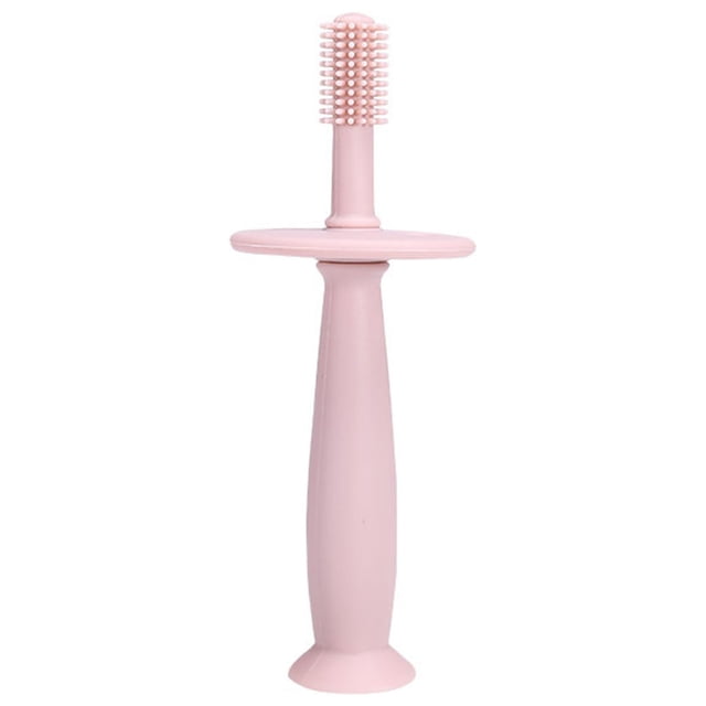 Toddler Toothbrush, Training Baby Toothbrush Silicone, Infant Toothbrush, Extra Soft/Tough Bristles, Anti-chocking Anti-Fall Design