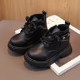 thumbnail image 5 of CAICJ98 Girl Boots Lace Up Combat Boot Side Zipper Comfortable Boots Boys Black (Toddler/Little Kid),7.5, 5 of 5