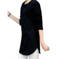 thumbnail image 3 of Uccdo Women Autumn Round Collar Solid Color Slim Casual Long Sleeve T-Shirt, 3 of 3