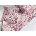 thumbnail image 2 of Sakura Bed Runner Set, Nude Color Palette Drawn Cherry Blossom Pattern with Lines Botany Art, Decorative Bedding Scarf & 2 Pillow Shams for Hotels Homes, King, Rose Pale Pink Dried Rose, by Ambesonne, 2 of 3