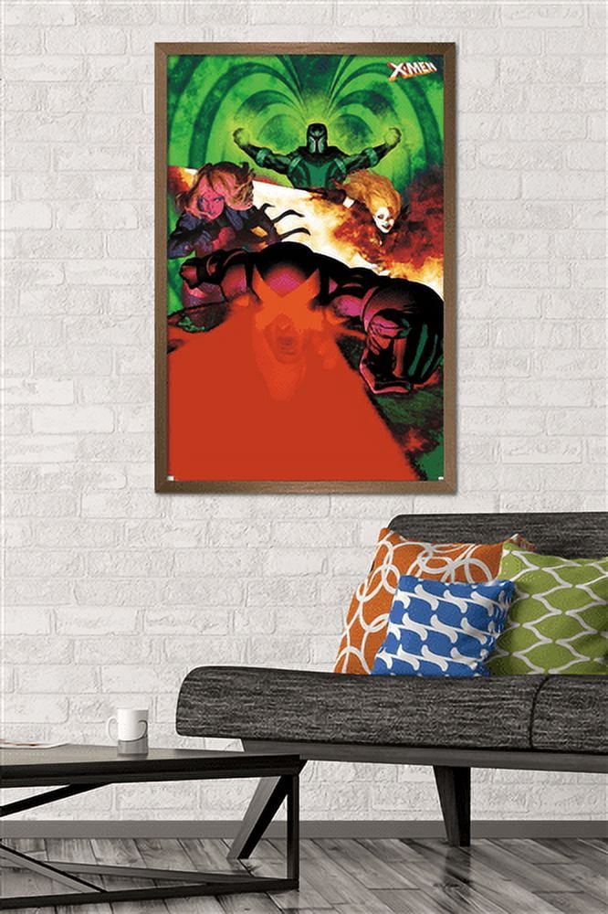 Marvel Comics - The X-Men - Emma Frost Magneto Magik Cyclops Wall Poster, 22.375" x 34", Framed