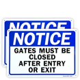 thumbnail image 2 of Enjoyist 2-Pack Notice - Gates Must Be Closed After Entry Or Exit Sign, 10"x 7" .04" Aluminum Reflective Sign Rust Free Aluminum-UV Protected and Weatherproof, 2 of 4