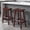 Brown, variant on Bar Stools Set of 2, 30 Inch Bar Chairs Solid Wood Saddle Stools, Kitchen Counter Seat with Footrests, Industrial Barstools for Dining Room, Kitchen, Counter, Black