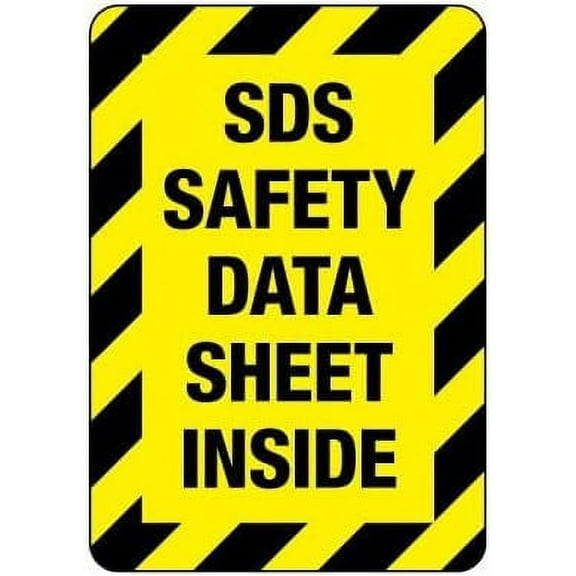 SDS Safety Data Sheet Inside Sign Safety & Compliance Signs/OSHA & ANSI Compliant Safety Signs/Chemical Hazard & Chemical Warning Signs Metal Sign Tin Sign 12x16 Inch
