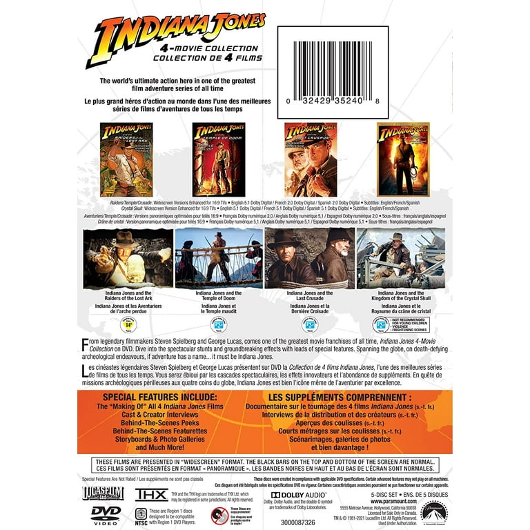 Indiana Jones: 4-movie Collection (2008) [Blu-ray / Box Set] - Planet of  Entertainment