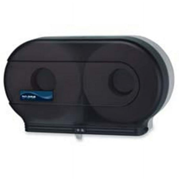 San Jamar  Bath Tissue Dispenser- Jumbo- 19in.x5-.25in.x12in.- Black-Pearl