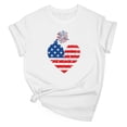 thumbnail image 2 of Plus Size Tops for Women Short Sleeved Printed Round Neck T-shirt White L, 2 of 5