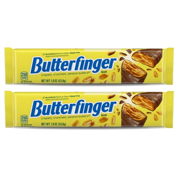 Butterfinger Peanut Buttery Chocolate Candy, 2 Pack, 1.9 oz