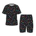 thumbnail image 1 of Balery Multi-Colored Stars Conjunto de Pijama Infantil de Manga Corta con Estampado – Ropa de Dormir de Algodón Suave-Medium, 1 of 6