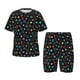 thumbnail image 1 of Balery Multi-Colored Stars Conjunto de Pijama Infantil de Manga Corta con Estampado – Ropa de Dormir de Algodón Suave-Small, 1 of 6