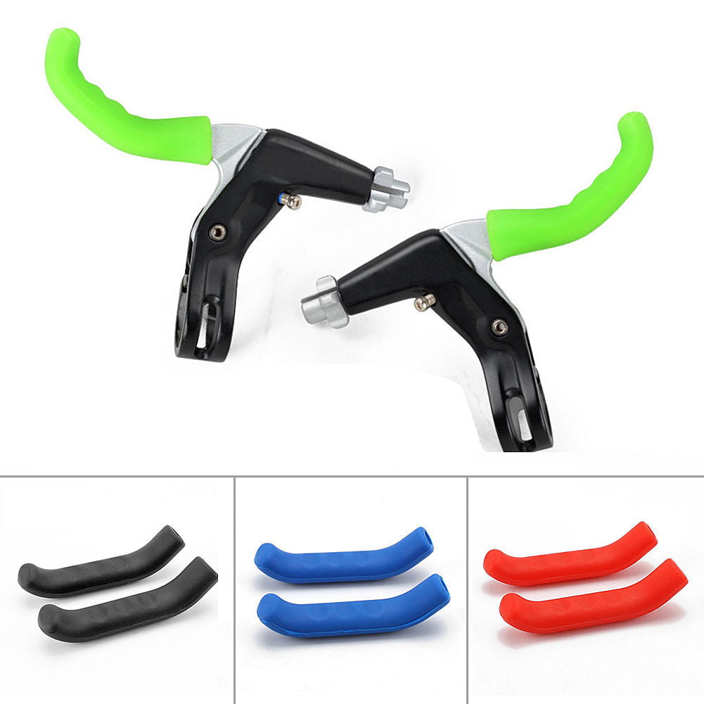 Green Lesiey Silicone Gel Universal Type Brake Handle Bar Grip Tool Lever Protection Cover Protector Case Shell for Mountain Road Bike