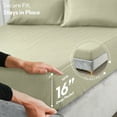 thumbnail image 5 of Lux Decor Collection Twin Bed Sheets, Deep Pocket Fitted Sheet, Flat Sheet & Pillowcases Bedding Set - Green, 5 of 10
