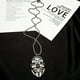 thumbnail image 4 of Collar simple popular de acero de titanio, joyería femenina, máscara de payaso, hip hop, colgante de hip hop, cadena de suéter, collar femenino para hombre JAMW Sencillez, 4 of 5