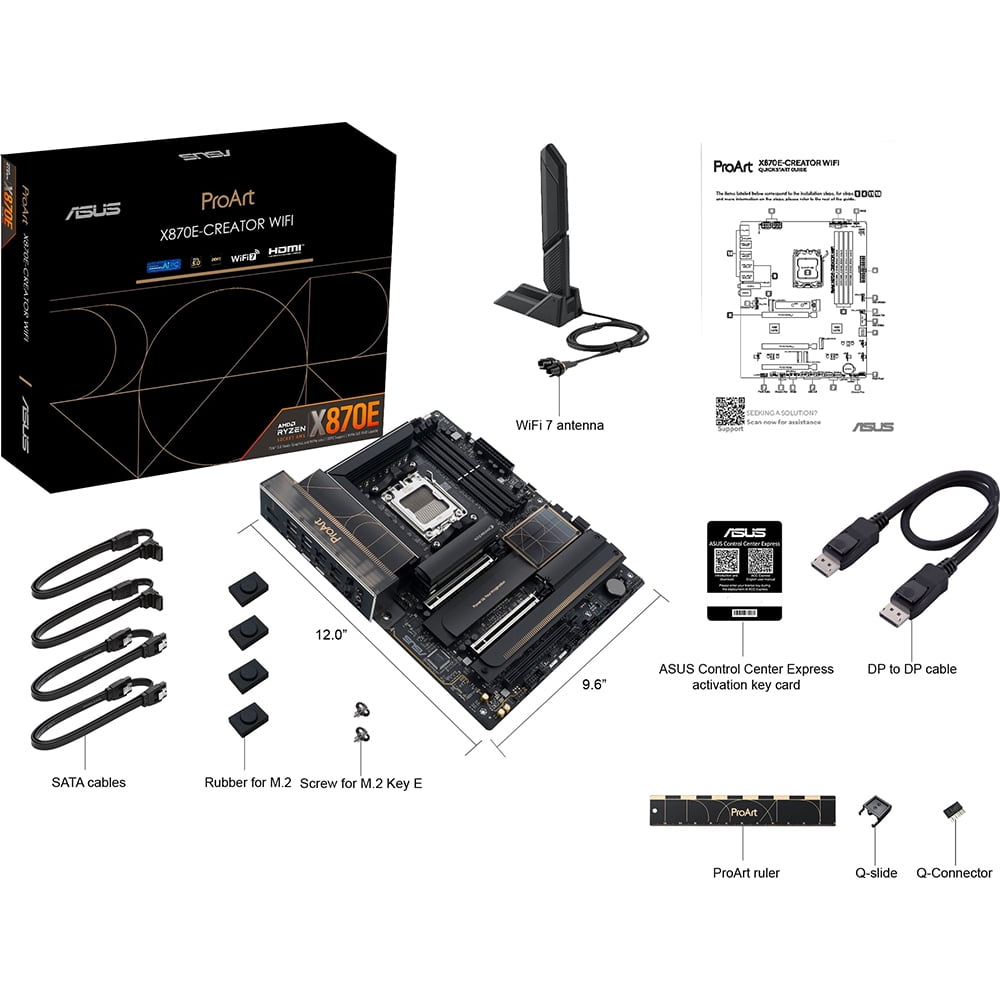 ASUS ProArt X870E-Creator WiFi AMD AM5 ATX Motherboard, PCIe 5.0