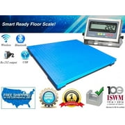 60" x 60" Industrial Floor Scale with Stainless Steel Indicator l 1000 lbs x .2
