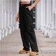 thumbnail image 2 of Pantalones Cargo for mujer, pantalones elásticos de cintura alta, pantalones de viaje de pierna ancha, pantalones casuales holgados, ropa de calle de senderismo con múltiples bolsillos, 2 of 7
