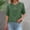 Green#01, variant on Women's Cotton Linen T Shirts Top Oversized Embroidered Printed V Neck Short Sleeve Shorts Summer Casual Solid Plus Size Loose Breathable Comfy Bohos Tee Shirt Blouse