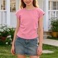 thumbnail image 2 of SHenli Toddler Girl Shirts 6t Letter Print Boat Neck Shirt Short Sleeve T-Shirt Comfy Basic Shirts First Day Of School Shirt Toddler, 2 of 5