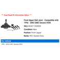 thumbnail image 2 of Front Upper Ball Joint - Compatible with 1996 - 2002 GMC Savana 3500 1997 1998 1999 2000 2001, 2 of 2