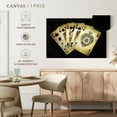 thumbnail image 5 of Elephant Stock Poker Spade Wall Art - Horizontal Canvas Wall Art - Mancave Wall Decor - Hobbies And Lifestyle Canvas - Black And Beige Decor - 39" x 26", 5 of 8