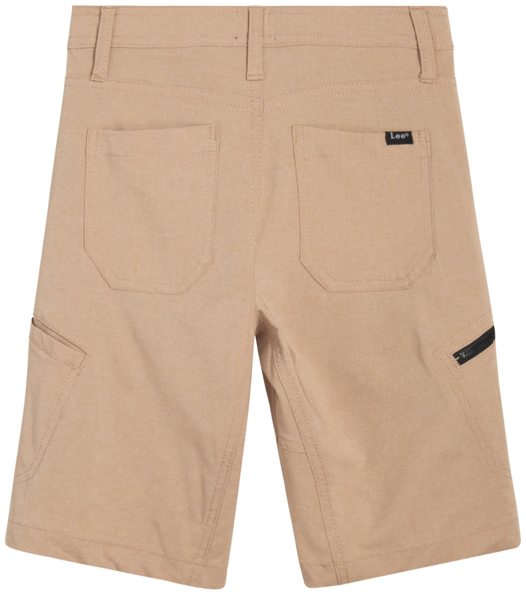 Lee Boys' Polytech Shorts - Quick Dry Multi-Functional 4-Way Stretch Cargo Shorts for Boys