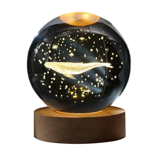 crystal ball night light handicraft usb plugin night lamp ornament ballena likrtyny para estrenar