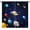 Cartoon Space-3, variant on Outer Space Galaxy Curtains, Boys Kids Cartoon Universe Starry Sky Planets Moon Colorful Stars Print Window Drapes for Bedroom Living Room 55x39in