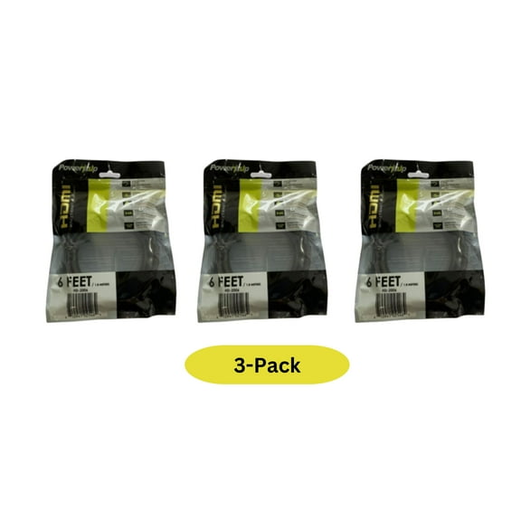 Power It Up 6ft. HDMI v2.0 Cable with Ethernet - Package of 3 Cables
