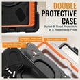 thumbnail image 6 of Case for Samsung Galaxy Tab A11 8.7 inch, 360 Degree Rotating Hand Grip Shockproof Cover with Shoulder Strap, Black, 6 of 7