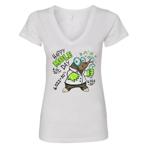 Inktastic Happy Mole Day Chemistry Mole Women's V-Neck T-Shirt