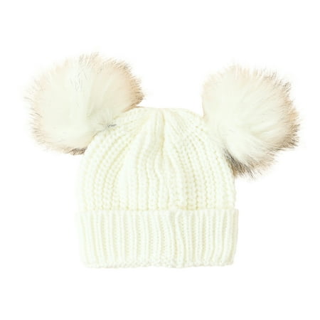 

Fsqjgq Kid Warm Hat Pullover Woolen Cap Winter Hat Children s Fashion Knitting Warm Unisex Hat Kids Hat Kids Cowboy Hat and Chaps Polyester White