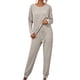 thumbnail image 2 of Puntoco Conjuntos de dos piezas casuales sueltos de color para mujer Conjunto de blusa y pantalones de manga larga con liquidación de bolsillo Puntoco Puntoco-555, 2 of 7