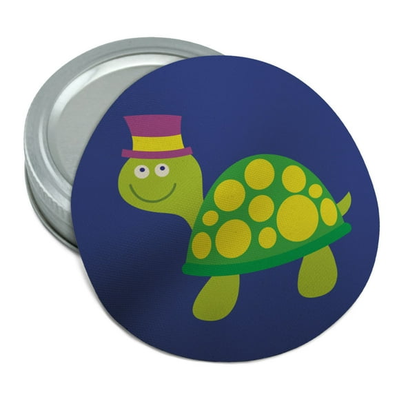 Turtle In A Top Hat Round Rubber Non-Slip Jar Gripper Lid Opener