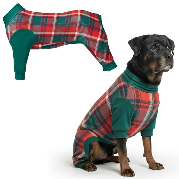 Pijama para perro Spark Paws Christmas Recovery, para hombre, 4XL, verde