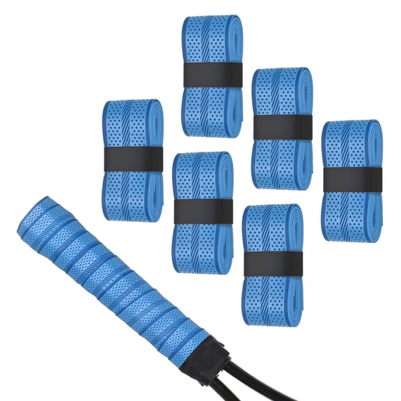 Uxcell 6-Pack Golf Grip Wrapping Tapes Anti-Slip Sweat Absorbent Tennis Overgrip Grip Tape for Golf/Racquetball/Badminton Blue