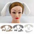 thumbnail image 2 of Long Ears Dog Headband + Bow + Tail Set Cosplay Animal Hair Hoop For Party Multi-color Optional, 2 of 5