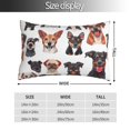 thumbnail image 2 of Salouo Happy Dog Faces Collage Pattern Pillow Cases,1PC Pillow Covers with Envelope Closure Decorative Pillow Case for Bed Couch,Pillows Not Included-16"x24", 2 of 6