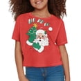 thumbnail image 3 of Uourmeti Christmas Santa Claus-Pink Crop Top for Girls Cute Loose Sports Pullover Lightweight Soft Crewneck Short Sleeve T-Shirt, 3 of 6