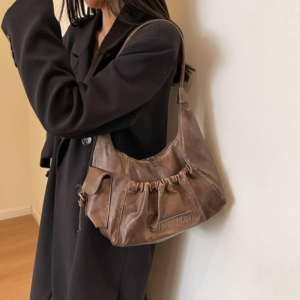 TRES Leather Y2K Grunge Shoulder Bag thierry mugler mini black y2k 