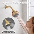 thumbnail image 3 of Aqua Elegante High Pressure Shower Head for Low Water Pressure Showers - 2.5 GPM - Polished Brass, 3 of 8