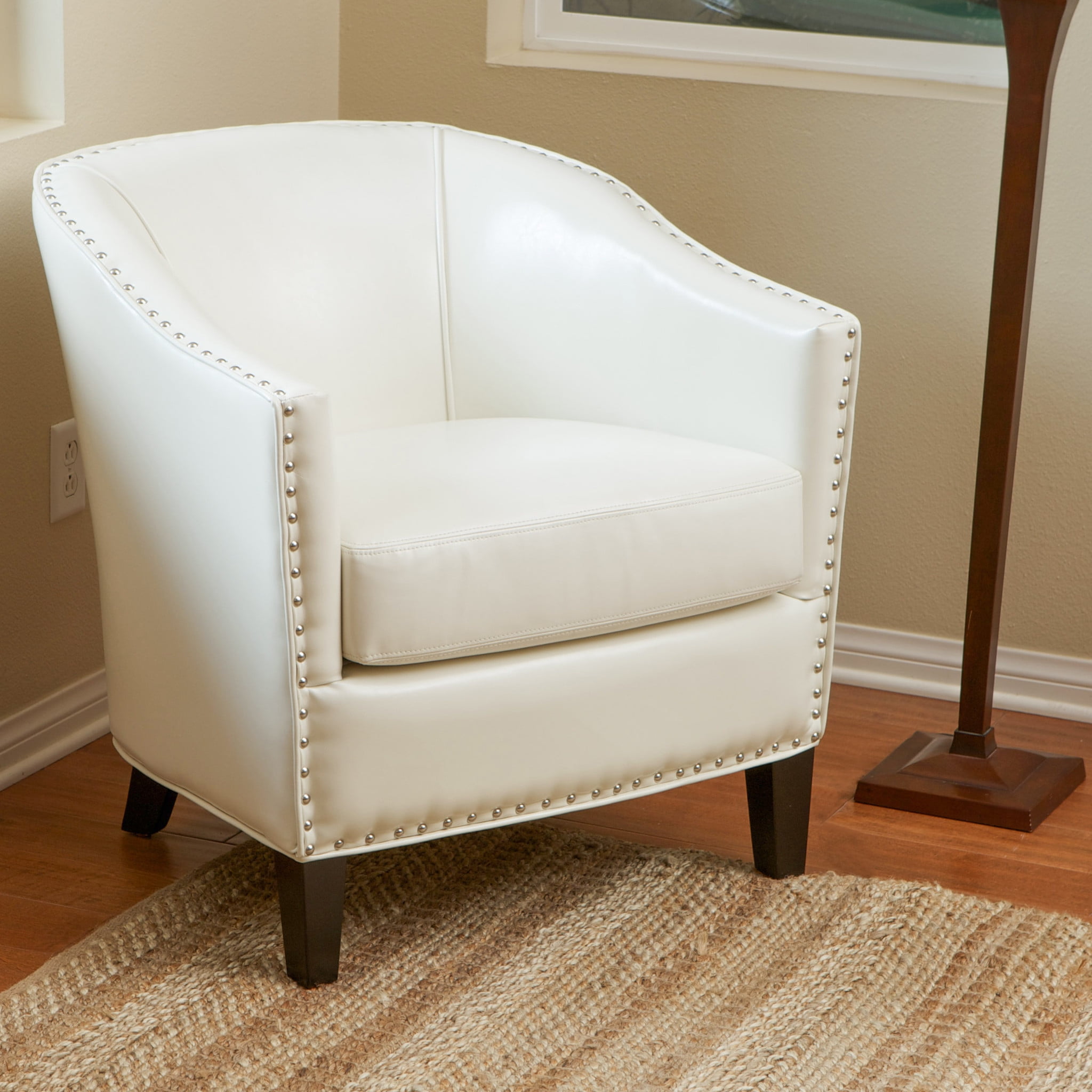 Avery Ivory Leather Club Chair Walmart truly White Leather Club Chair