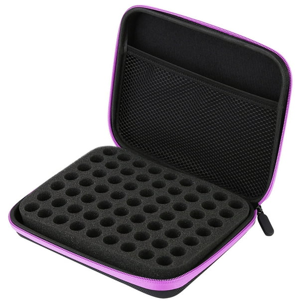 Organizador de aceites esenciales, 63 ranuras, bolsa de almacenamiento de aceites esenciales de aromaterapia portátil, estuche de almacenamiento de aceites esenciales, diseño aerodinámico