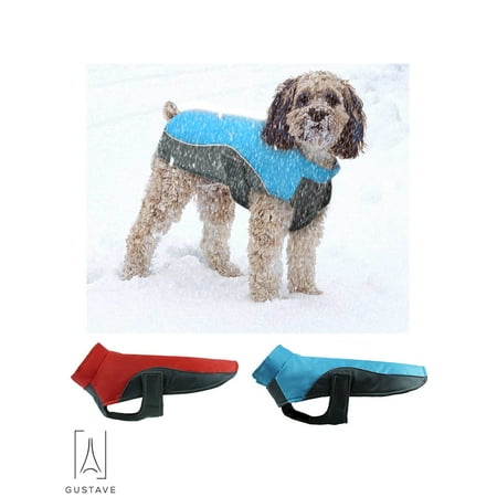 Medium Dog Coat - GustaveDesign Warm Winter Pet Coat Dog Waterproof Reflective Jacket Vest for Small Medium Large Dogs Outfits