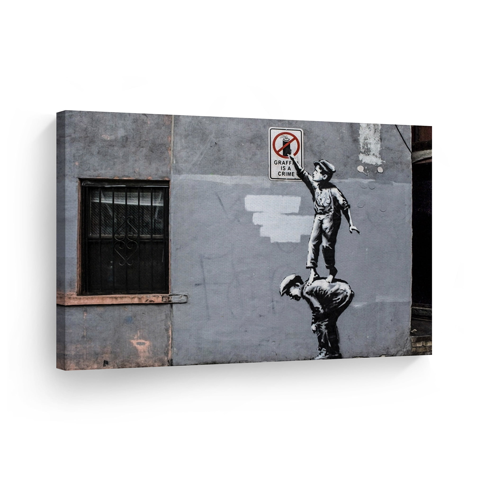 Smile Art Design Banksy Canvas Print The Street Is In Play Graffiti NYC ...